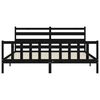 vidaXL Bed Frame without Mattress Black Solid Wood Pine