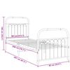 vidaXL Metal Bed Frame without Mattress with Footboard Black 80x200cm