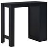 vidaXL Bar Table with Shelf Black 110x50x103 cm