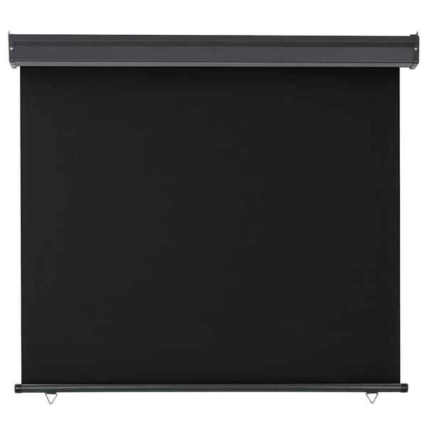 vidaXL Balcony Side Awning 125x250 cm Black
