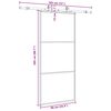 vidaXL Sliding Door with Hardware Set Black 90x205 cm ESG Glass