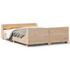 vidaXL Bed Frame without Mattress 120x190 cm Small Double Solid Wood Pine