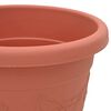 vidaXL Round Flower Pot 24 pcs Brick Red &Oslash; 39 x 32 cm Plastic