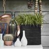 Capi Planter Nature Row Square 30x30 cm Black KBLRO902