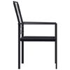 vidaXL Garden Chairs 4 pcs PVC Rattan Black