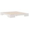 vidaXL Floor Bed Frame White 180 x 200 cm Solid pine wood