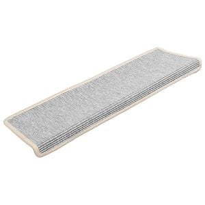 vidaXL Stair Mats 15 pcs 65x21x4 cm Silver Rectangular Edge
