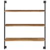 vidaXL Wall Shelf 94x35x113 cm Solid Acacia Wood