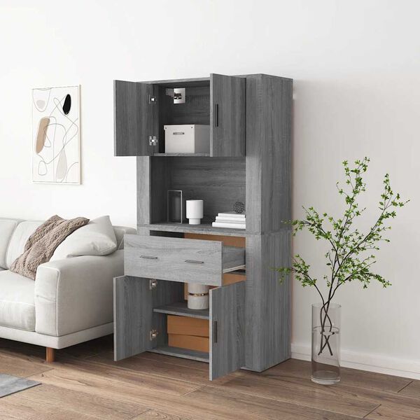 vidaXL Highboard Grey Sonoma Engineered Wood