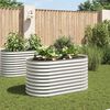 vidaXL Garden Raised Bed 160x80x81 cm Galvanised Steel Silver