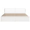 vidaXL Bed Frame with Headboard White 200x200 cm Solid Wood Pine
