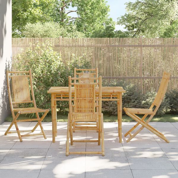 vidaXL Folding Garden Chairs 4 pcs 46x66x99 cm Bamboo