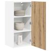 vidaXL Hanging Cabinet with Door Artisan Oak and White 40 x 31 x 80 cm