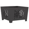 vidaXL Fire Pit Black 60 x 60 x 40 cm Weathering steel