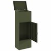vidaXL Parcel Drop Box Olive green 44.5 x 29 x 110.5 cm Steel