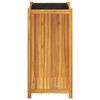 vidaXL Garden Planter with Liner 50x50x100 cm Solid Wood Acacia