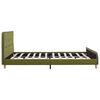 vidaXL Bed Frame without Mattress Green Fabric 135x190 cm Double