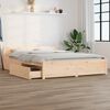 3103559 vidaXL Bed Frame without Mattress with Drawers 140x200 cm (815044+814999)