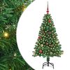 vidaXL Artificial Christmas Tree with 150 LEDs with Stand Green 150 cm