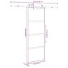 vidaXL Sliding Door with Hardware Set 76x205 cm Tempered Glass&Aluminium