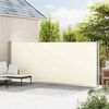 vidaXL Patio Retractable Side Awning 180x600 cm Cream