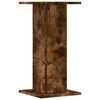 vidaXL Speaker Stands 2 pcs Smoked Oak 30x30x60 cm Engineered Wood