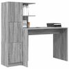 vidaXL Desk 2 pcs Grey Sonoma