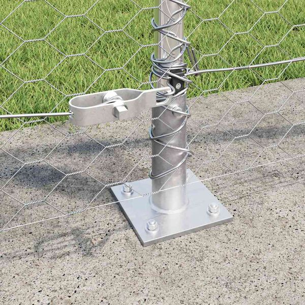 vidaXL Fence Post Silver 25 x 1 m (36 mm mesh) Steel