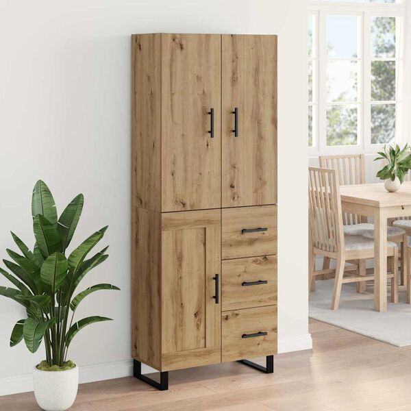 vidaXL Highboard with Drawer 2 pcs Artisan Oak 69.5 x 34 x 180 cm