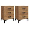 vidaXL Bedside Cabinets 2 pcs 40x30x55 cm Solid Wood Pine