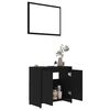 vidaXL 4 Piece Bathroom Furniture Set Black Engineered Wood