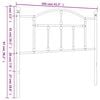 vidaXL Metal Replace Headboard White 100 cm