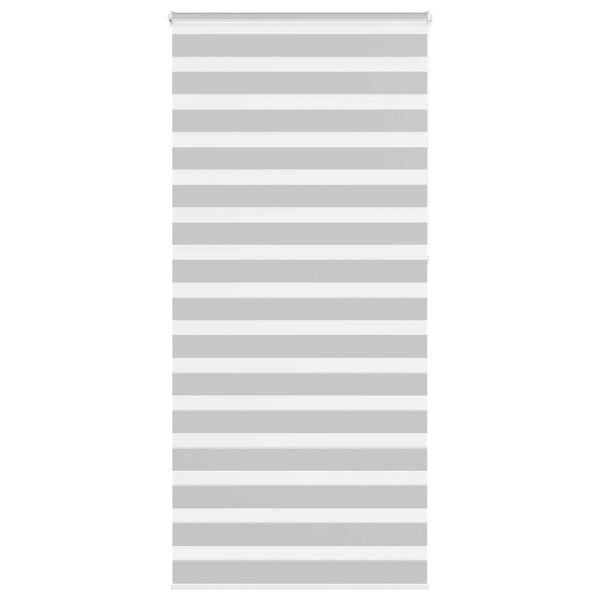 vidaXL Zebra Blind Light Grey 100x230 cm Fabric Width 95.9 cm Polyester