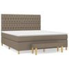vidaXL Box Spring Bed with Mattress Taupe 180x200 cm Fabric