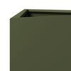 vidaXL Garden Planters 2 pcs Olive Green Triangular 50x43x75 cm Steel
