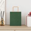 vidaXL Paper Bags 50 pcs with Handles Green 18x8x22 cm