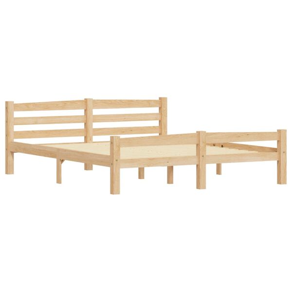 vidaXL Bed Frame without Mattress Solid Pinewood 160x200 cm