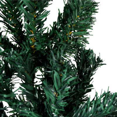 vidaXL Slim Artificial Half Christmas Tree with Stand Green 180 cm