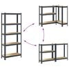 vidaXL 5-Layer Storage Shelf Anthracite Steel&Engineered Wood