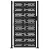 vidaXL Garden Gate with Lock Black 110 x 180 cm Powder-Coated Steel