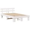 vidaXL Bed Frame with Headboard White 120 x 200 cm Solid Pine Wood