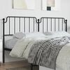 vidaXL Metal Headboard Black 200 cm