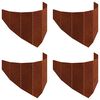 vidaXL Lawn Edging 4 pcs 100 x 45 cm Steel Rusty