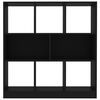 vidaXL Book Cabinet Black 97.5x29.5x100 cm Engineered Wood