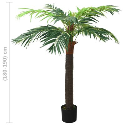 vidaXL Artificial Phoenix Palm with Pot 190 cm Green