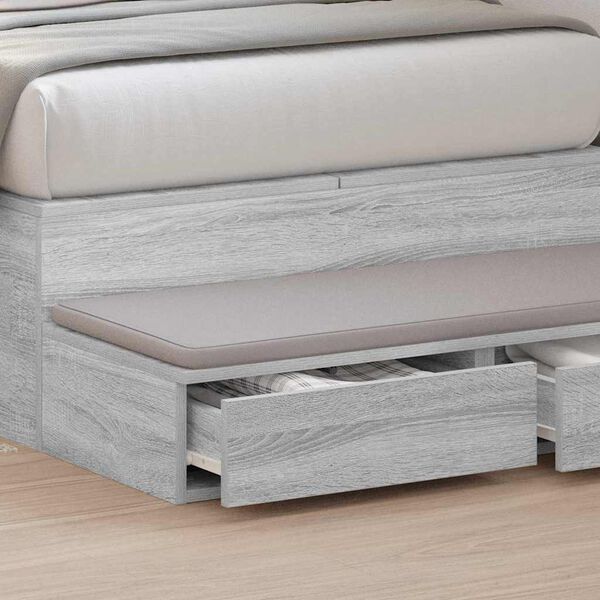 vidaXL Bed Drawers Grey Sonoma 100 x 36.5 x 16.5 cm Engineered Wood