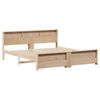 vidaXL Bed Frame with Headboard Brown 180 x 200 cm Engineered Wood