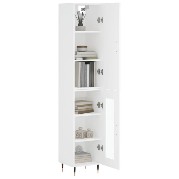 vidaXL Highboard White 34.5x34x180 cm Engineered Wood