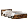 vidaXL Bed Frame with Storage Smoked Oak 80 x 200 cm Engineered Wood