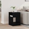 vidaXL End Table Black Oak 30.5 x 30 x 45 cm Engineered Wood
